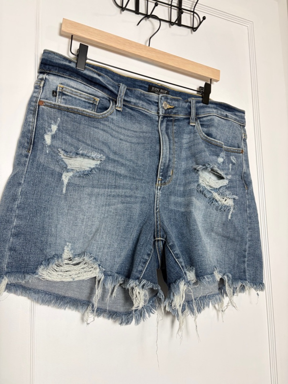 Judy Blue distressed denim shorts - Picture 10 of 16
